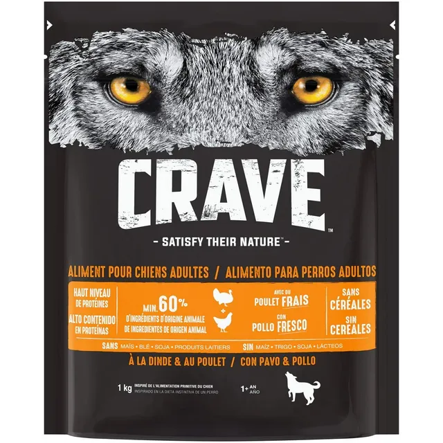 crave-dry-dog-food-dinde-poulet-croquettes-chien-5x1kg image 1
