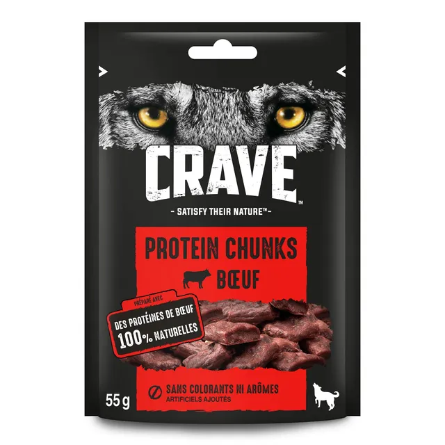 crave-dog-treats-protein-chunks-friandise-chien-b-uf-6x55g image 1