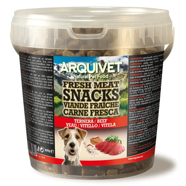 arquivet-b-uf-semi-humide-friandise-chien-pot-800-g image 1