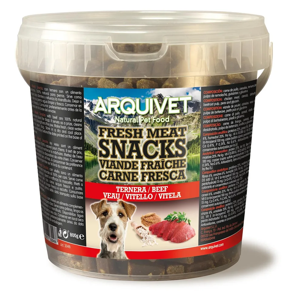 arquivet-b-uf-semi-humide-friandise-chien-pot-800-g image 1