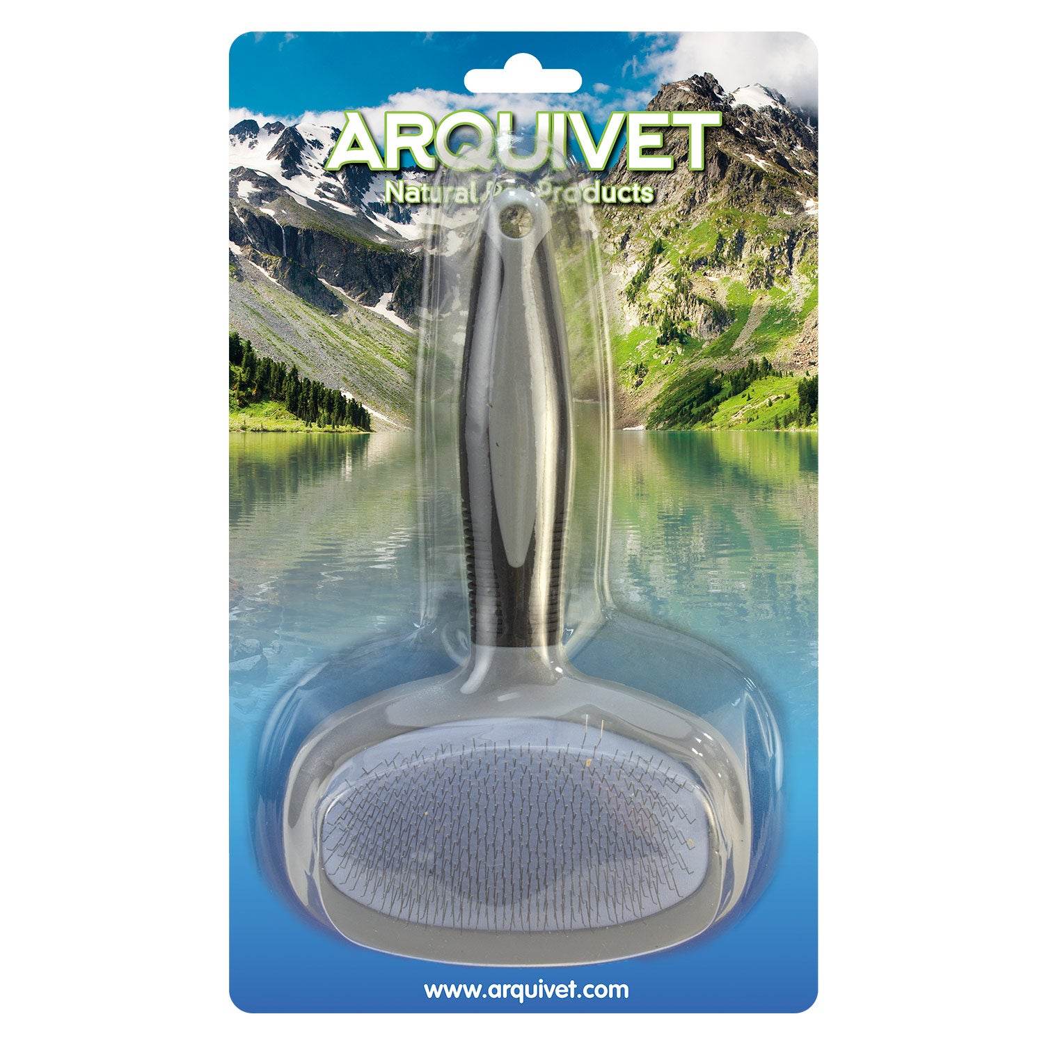 arquivet-brosse-double-ovale-19x11-cm-toilettage-chien image 2