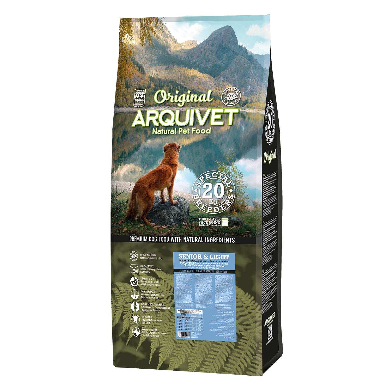 arquivet-original-croquette-light-poulet-riz-3-kg-senior image 6