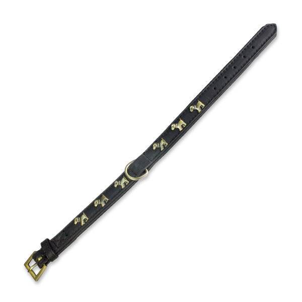 arquivet-collier-chien-cuir-marron-clous-2x45-cm image 2