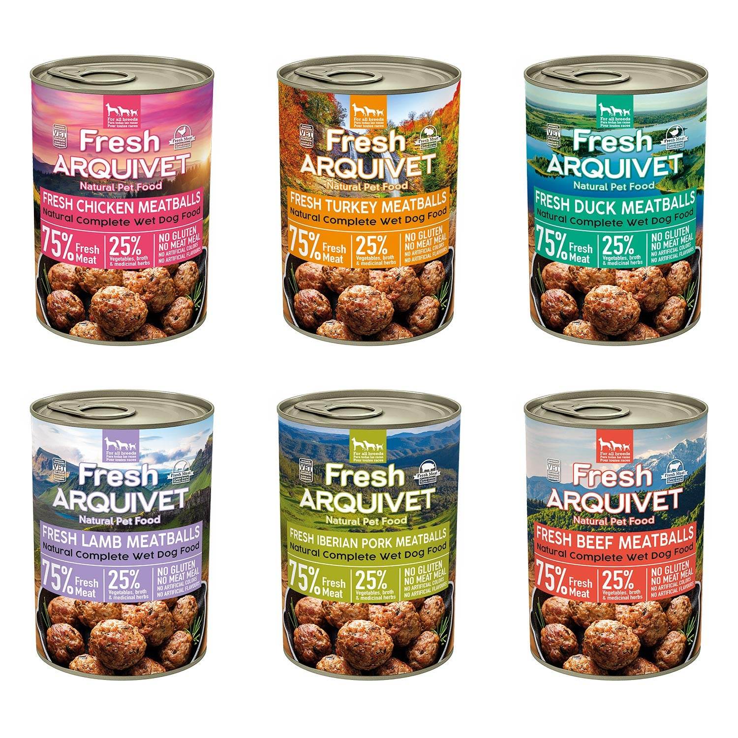 arquivet-boulettes-chien-viande-fra-che-6x400-g-assortiment image 2
