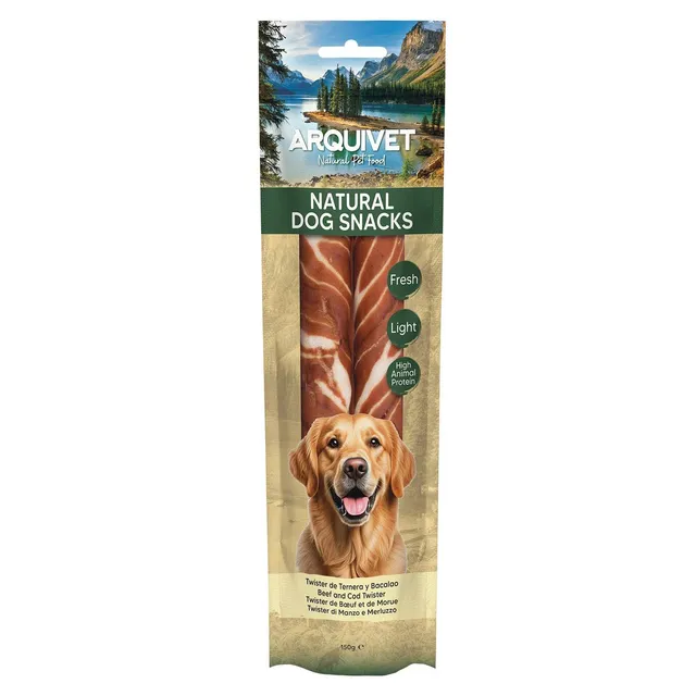 arquivet-twister-b-uf-morue-friandise-chien-150-gr image 1