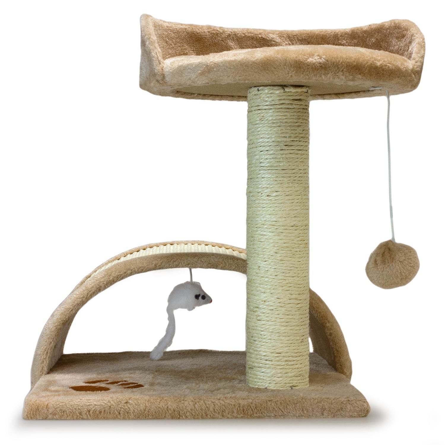 arquivet-griffoir-arche-beige-chat-50-cm-avec-balle image 2