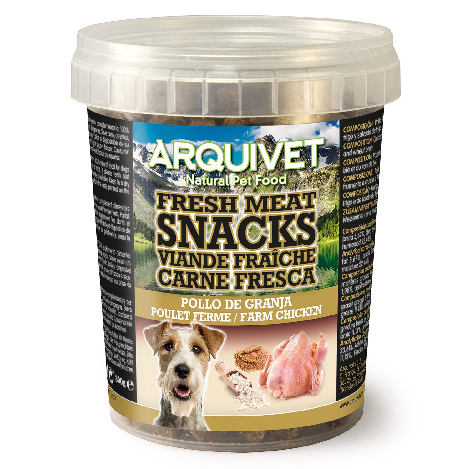 arquivet-poulet-fermier-semi-humide-friandise-chien-300-gr image 1