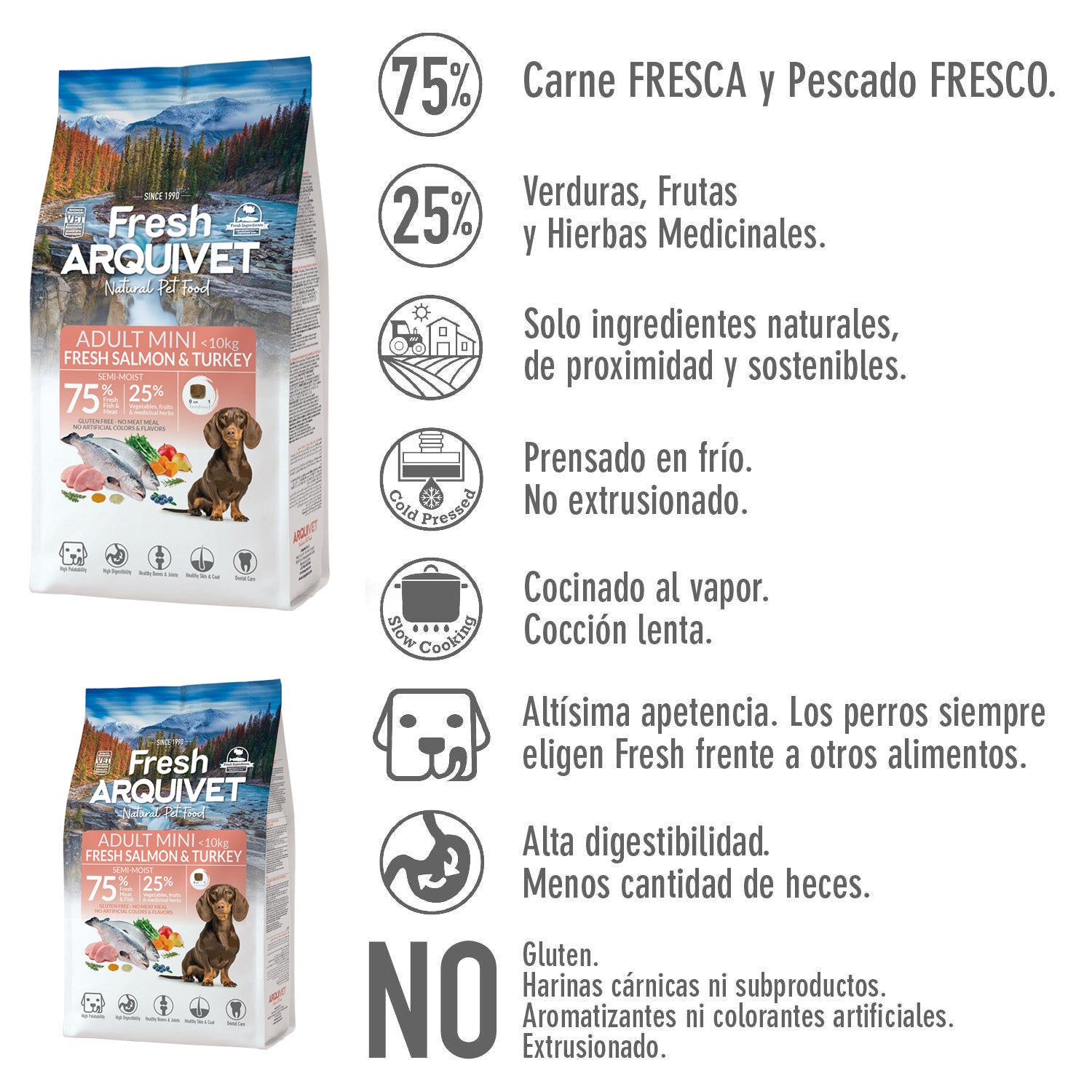 arquivet-fresh-croquette-chien-mini-saumon-dinde-1kg-sans-gluten image 3