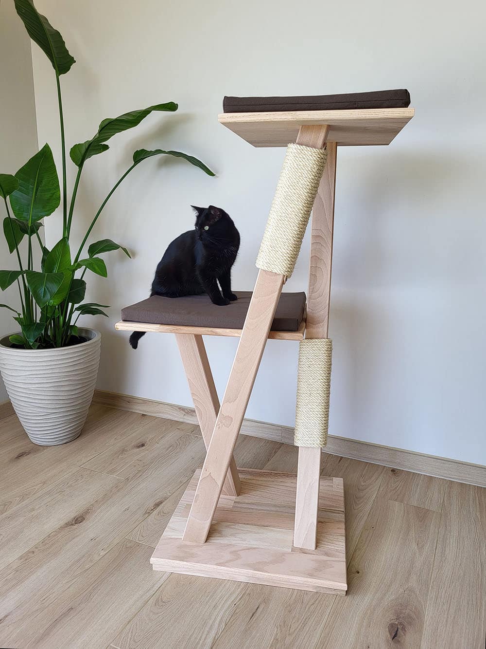 chat-perch-edelweiss-arbre-chat-bois-naturel-115-cm image 1