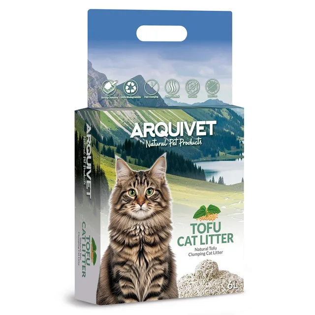 arquivet-original-tofu-liti-re-chat-agglom-rante-6-l-biod-gradable image 1