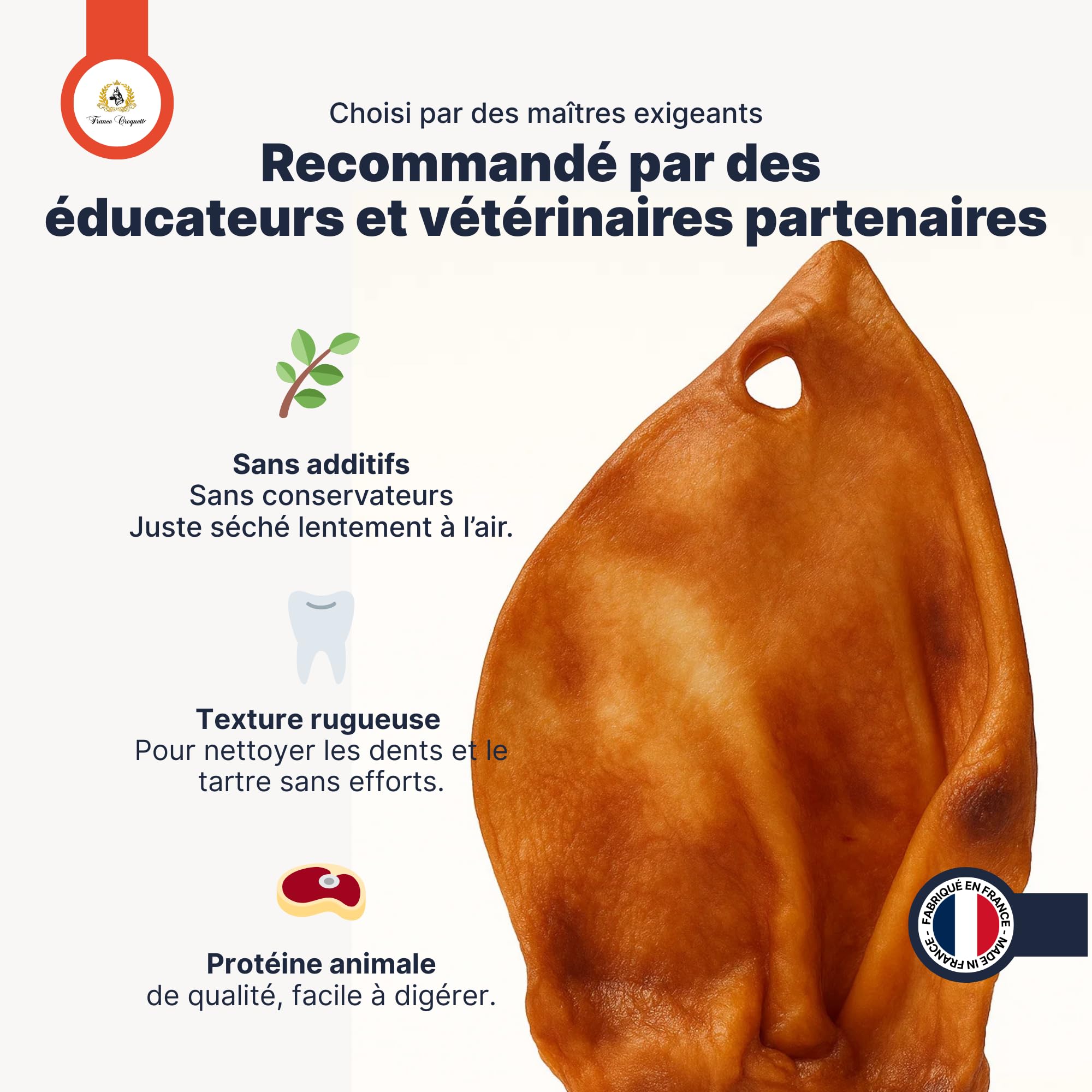 france-croquettes-friandises-oreille-porc-xxl-chien-500g image 3