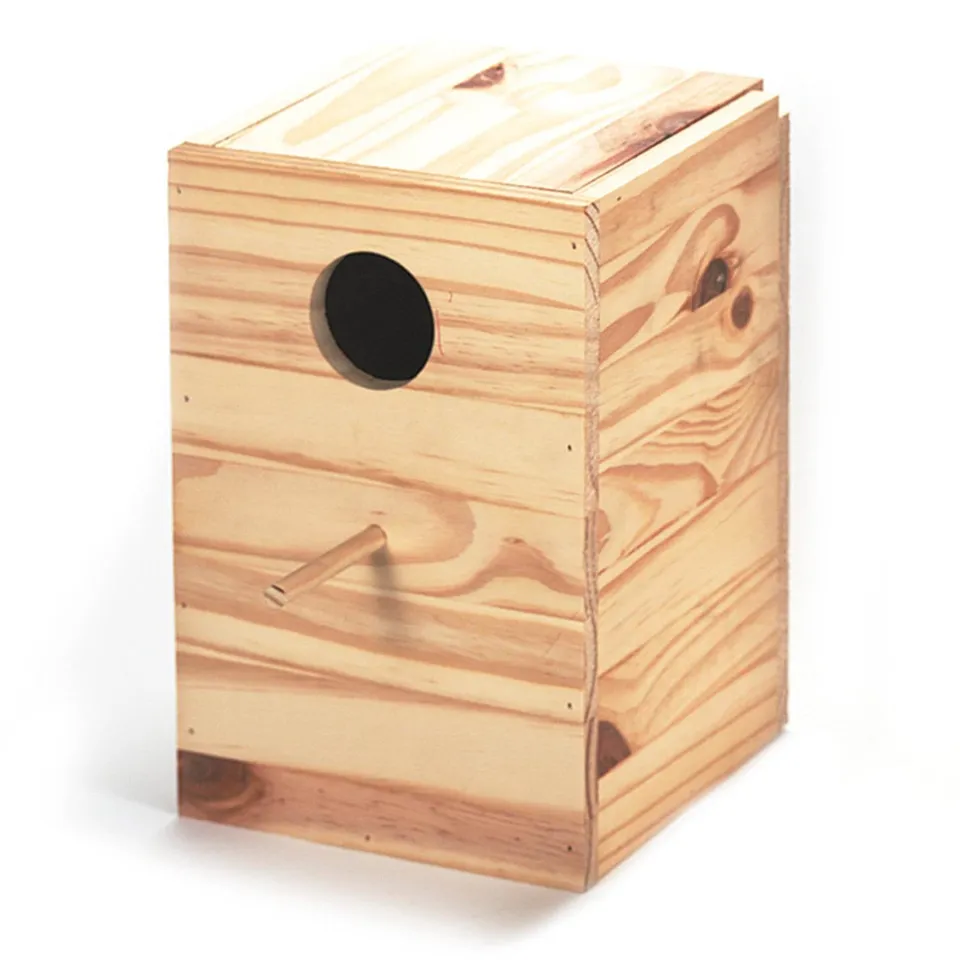 arquivet-nid-perruche-calopsitte-bois-naturel-20x20x30-cm-nichoir image 1