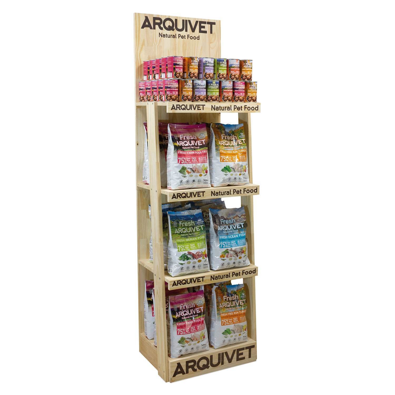 arquivet-merchandising-pr-sentoir-bois-sacs-croquettes-190-cm image 1
