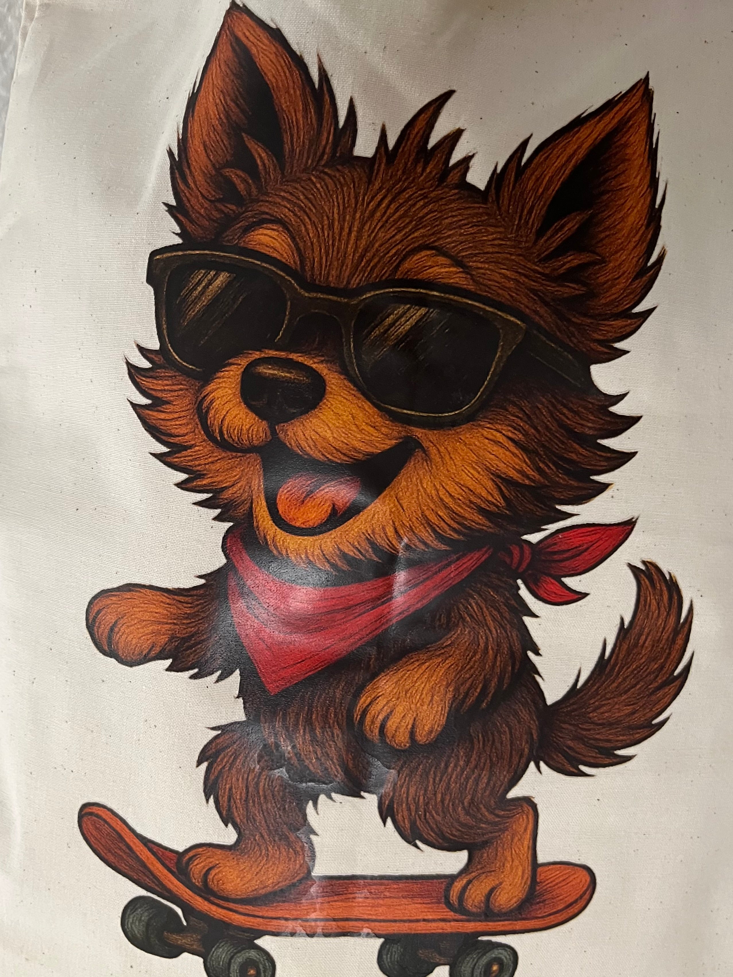 carabidule-le-joyeux-tote-bag-chien-coton-cru image 2