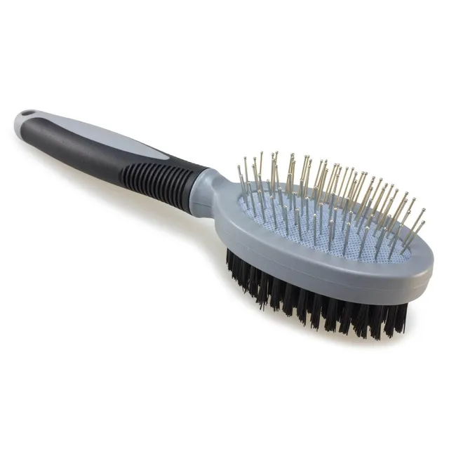 arquivet-brosse-double-m-tal-chien-22x5-5-cm-ergonomique image 1