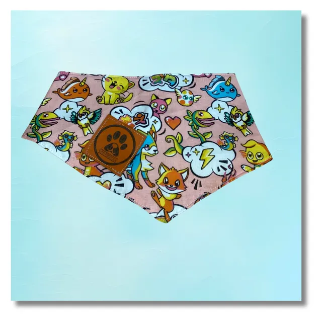 carabidule-poke-bandana-chien-r-versible-blanc-coton image 1