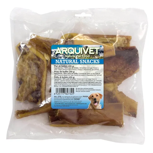 arquivet-peau-de-buffle-friandise-chien-250-g-10-16-cm image 1