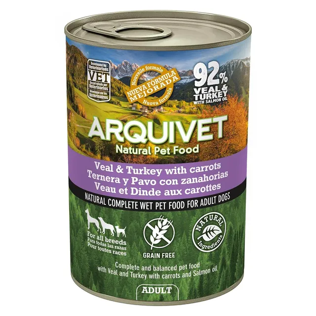 arquivet-p-t-chien-dinde-b-uf-carottes-400-g-92-viande image 1
