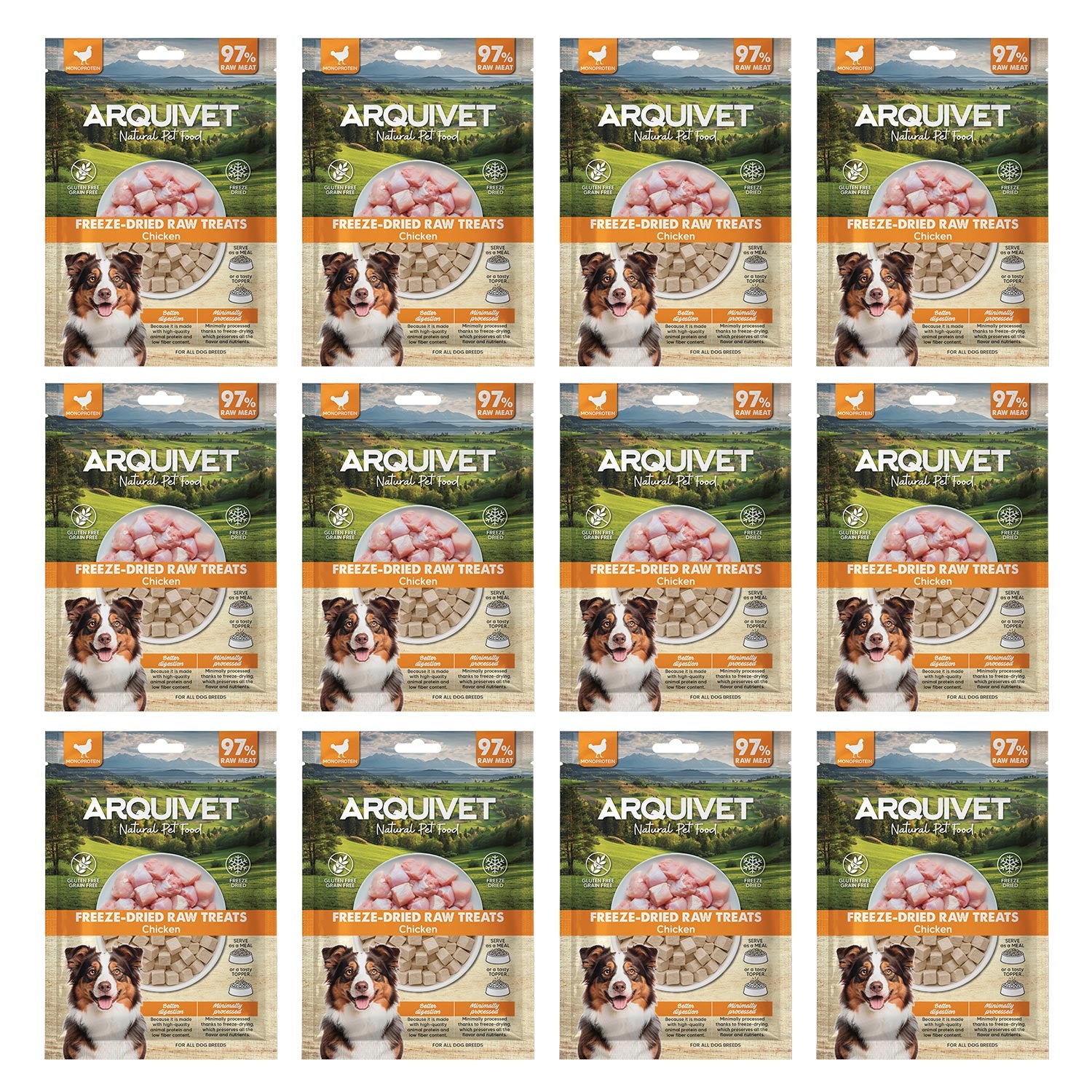 arquivet-freeze-dried-chicken-cubes-snack-poulet-chien-50-g image 4