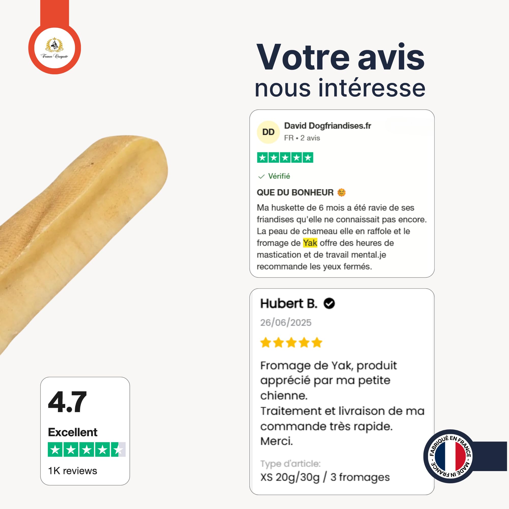 france-croquettes-fromage-yak-xl-chien-150g-mastication image 6