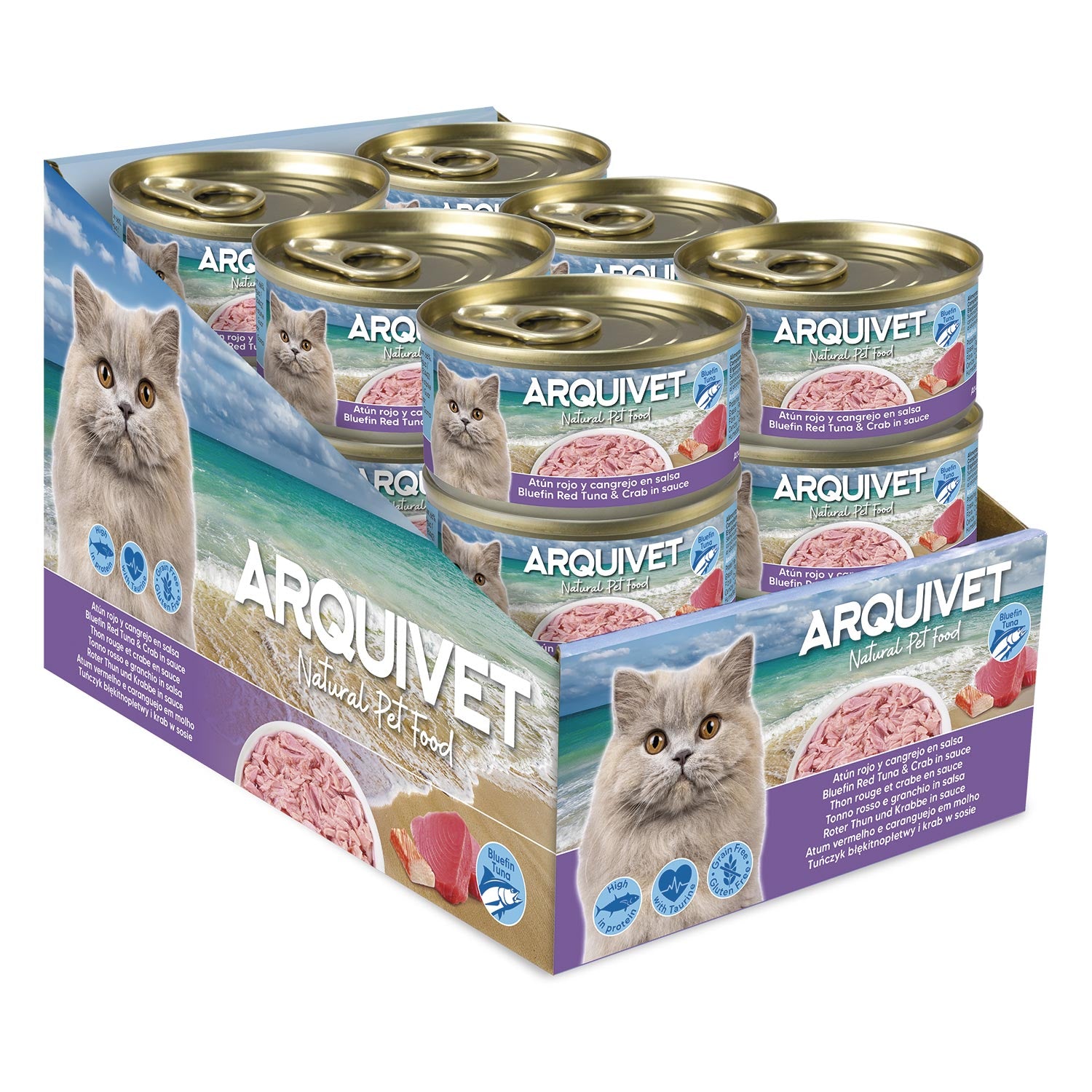 arquivet-mini-fillets-p-t-e-chat-thon-crabe-80-g image 2
