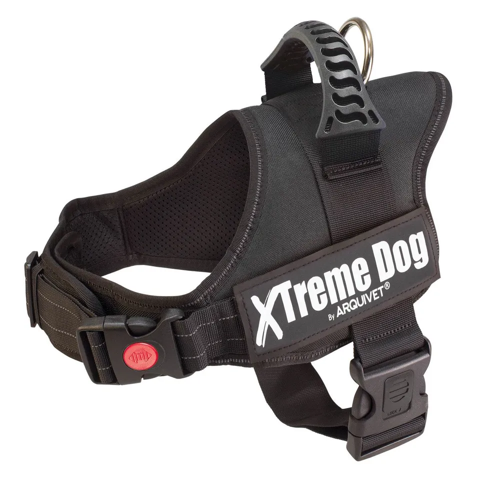 arquivet-xtreme-harnais-chien-noir-r-glable-polyester image 1