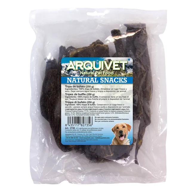 arquivet-dog-snacks-panse-de-buffle-friandise-chien-100-g-naturel image 1
