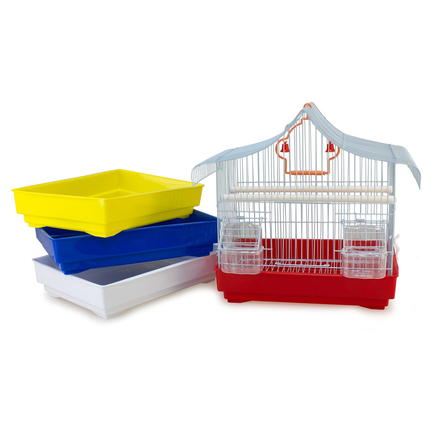 arquivet-cages-milano-oiseaux-34-cm-lot-4-avec-accessoires image 2