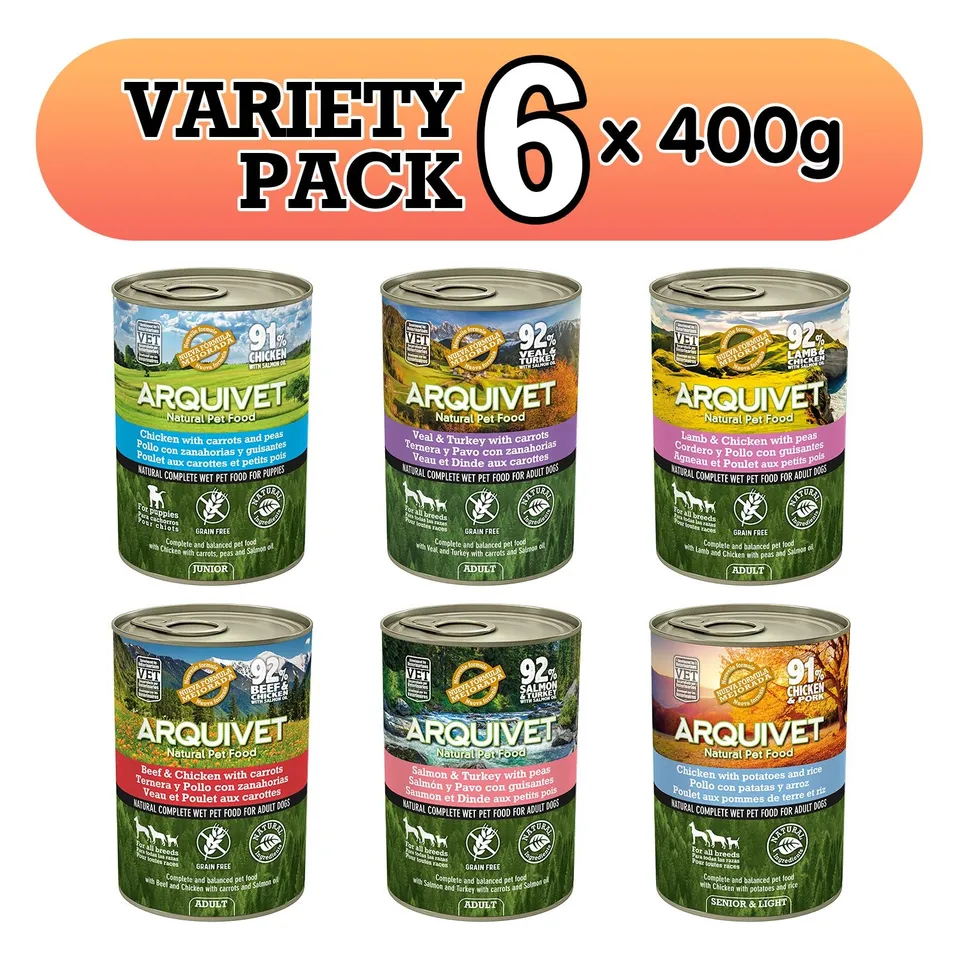 arquivet-p-t-e-assortiment-nourriture-humide-chien-6x400-g image 1