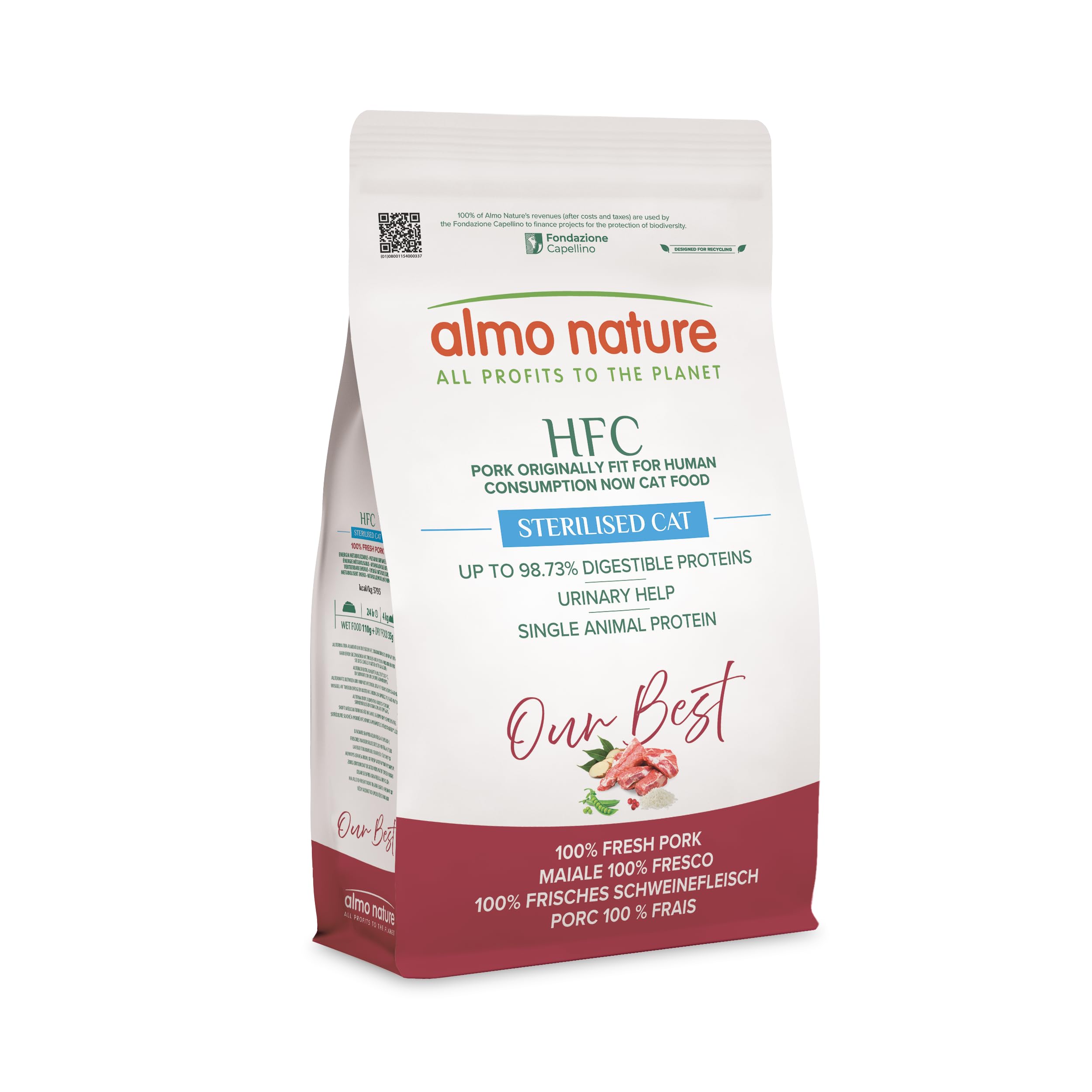 almo-nature-hfc-sterilised-croquette-chat-porc-1-2kg-contr-le-poids image 1