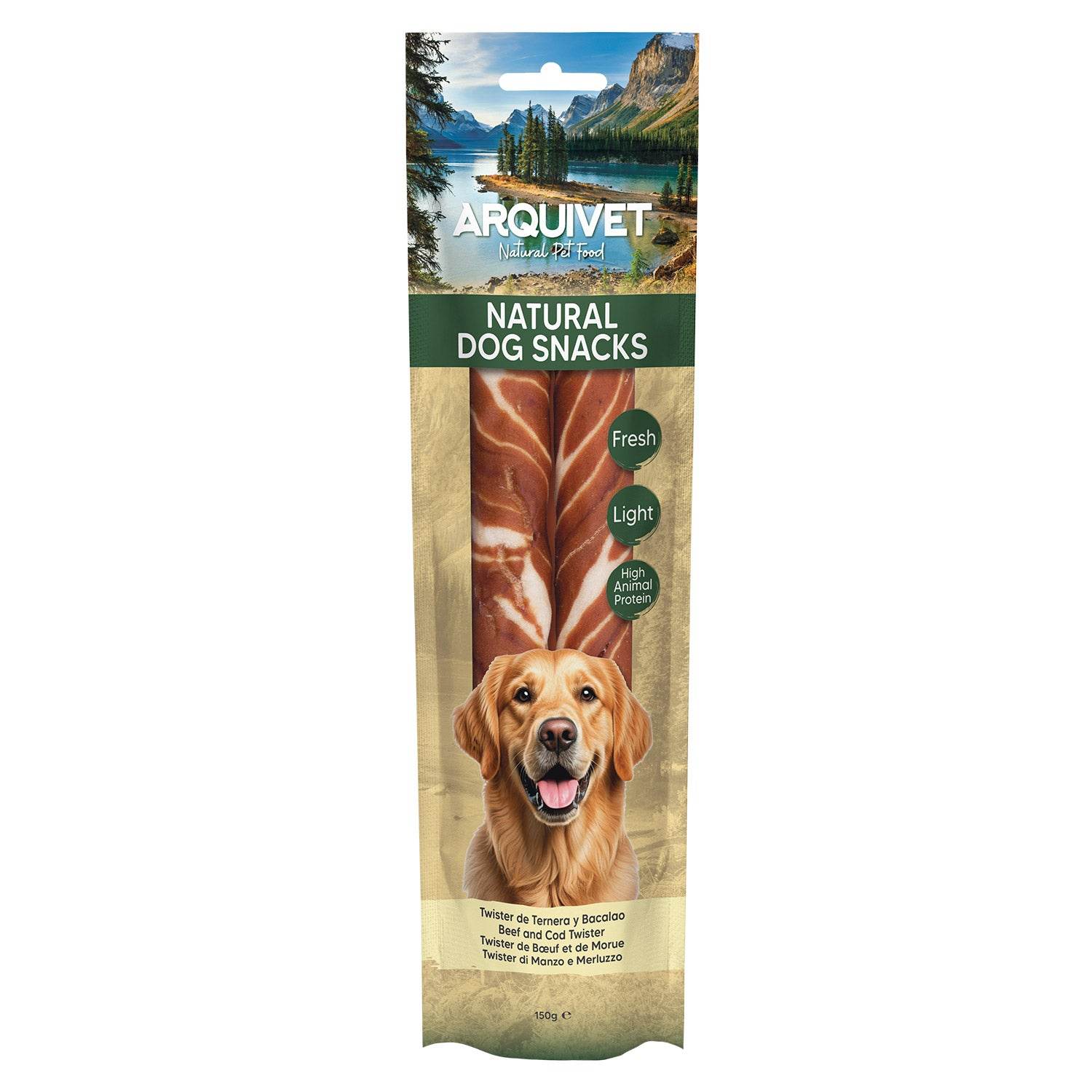 arquivet-twister-b-uf-morue-friandise-chien-150-gr image 1