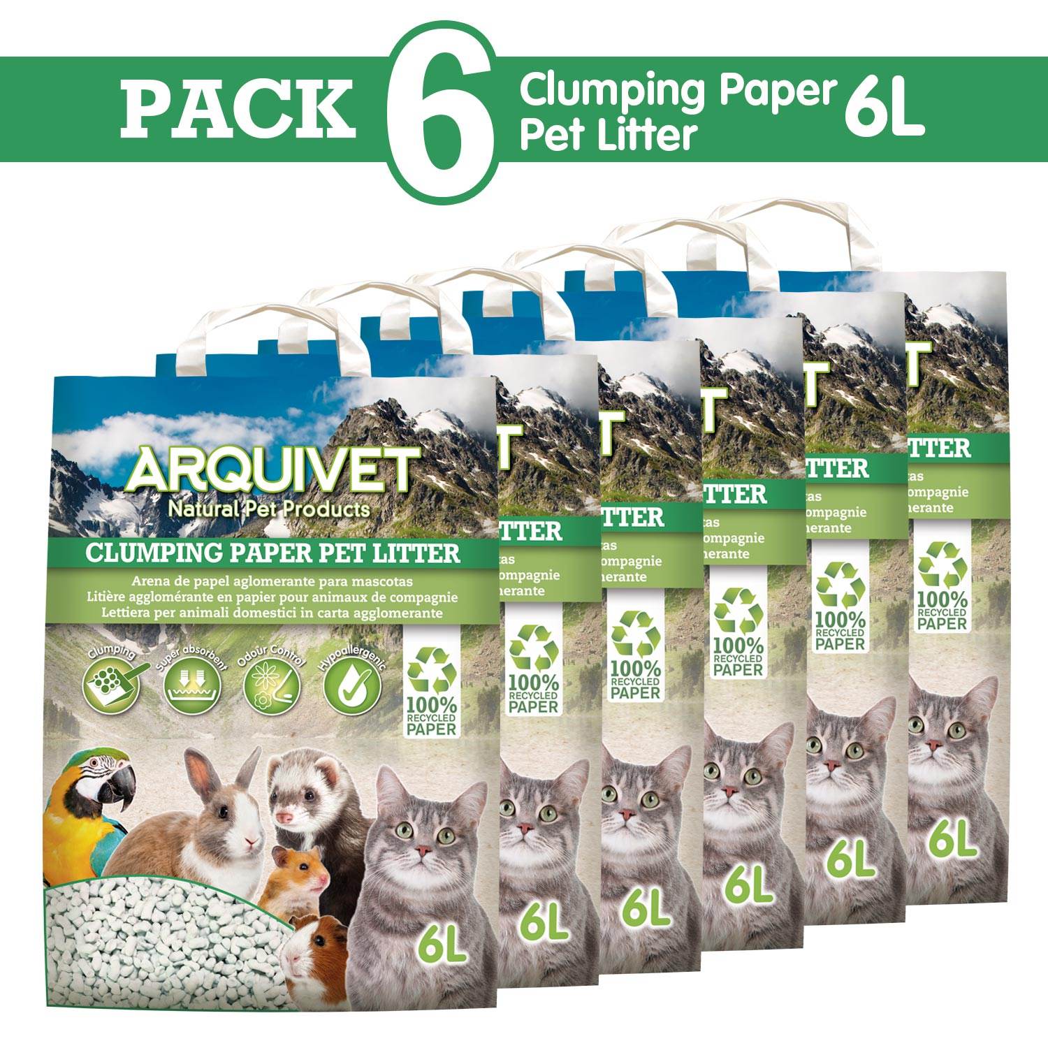 arquivet-cat-litter-liti-re-papier-agglom-rante-6-l-biod-gradable image 4