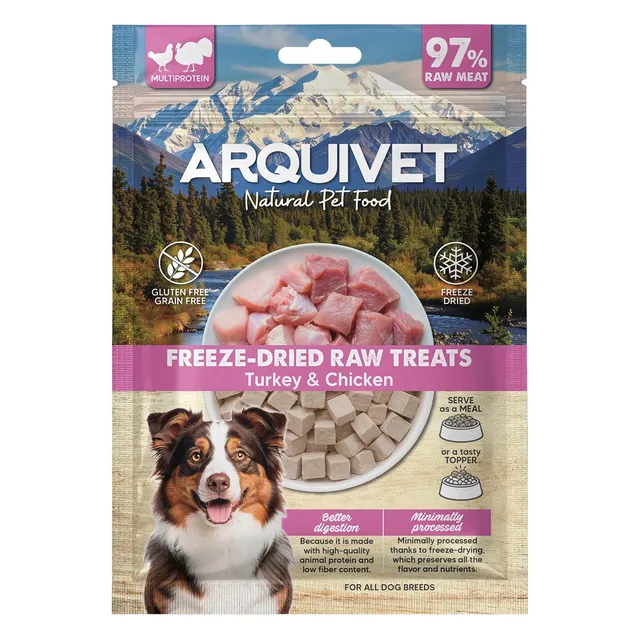 arquivet-dinde-poulet-friandise-lyophilis-e-chien-50-g image 1