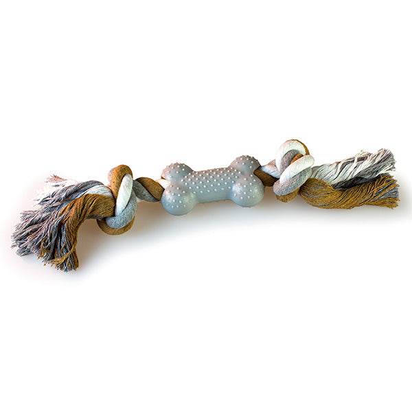 arquivet-corde-coton-jouet-chien-double-n-ud-os-20-cm image 1