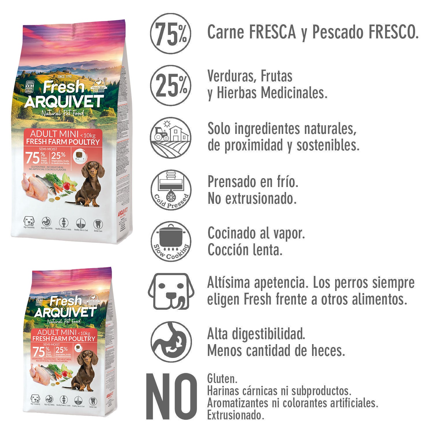 arquivet-fresh-mini-nourriture-chien-volaille-1kg-semi-humide image 3