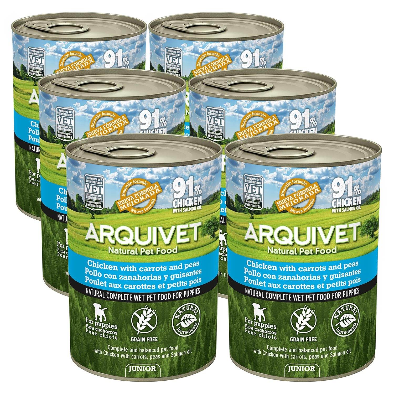 arquivet-p-t-e-chiot-poulet-carotte-400g-sans-c-r-ales image 4