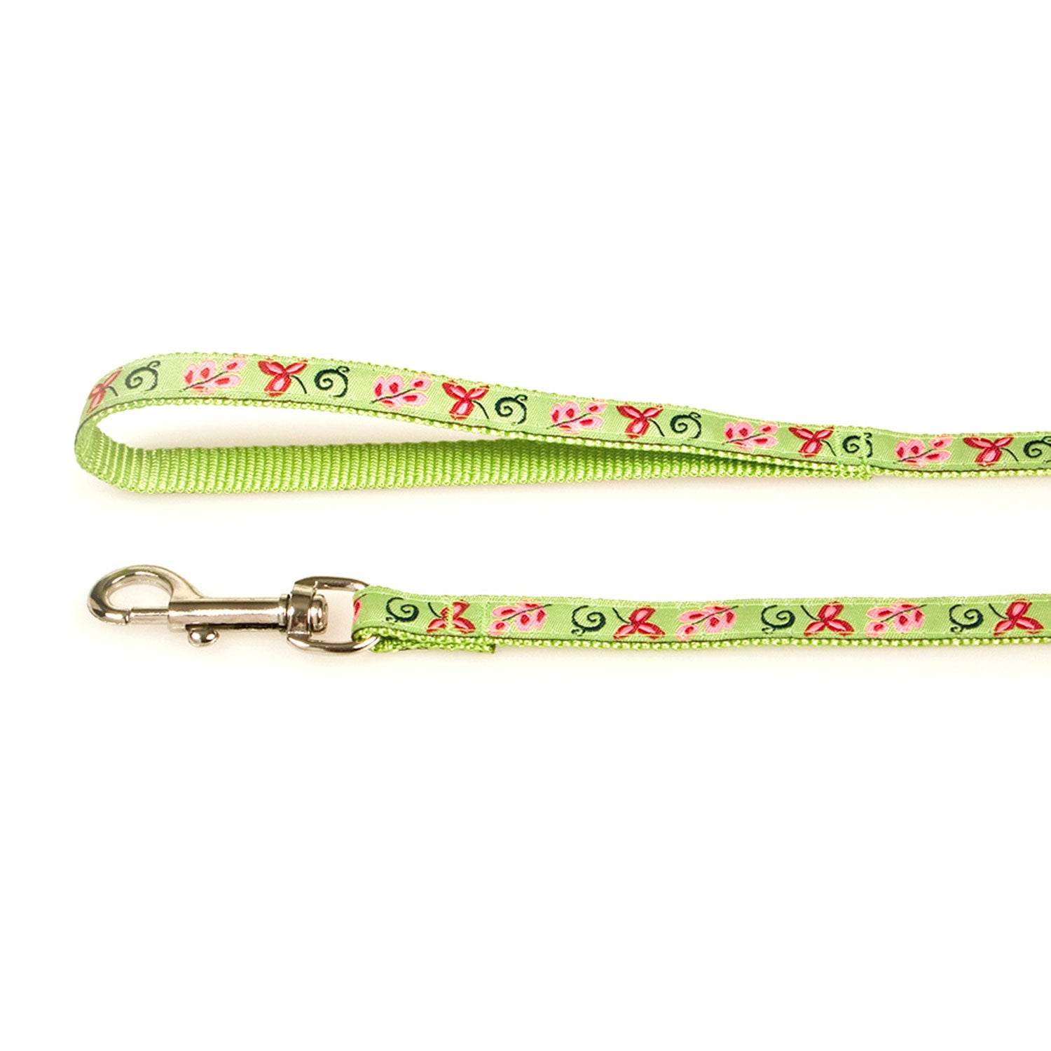 arquivet-laisse-chien-verte-fleurs-1-m-15-mm image 1