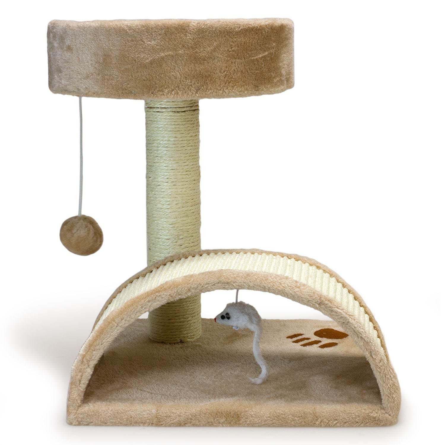 arquivet-griffoir-arche-beige-chat-50-cm-avec-balle image 3
