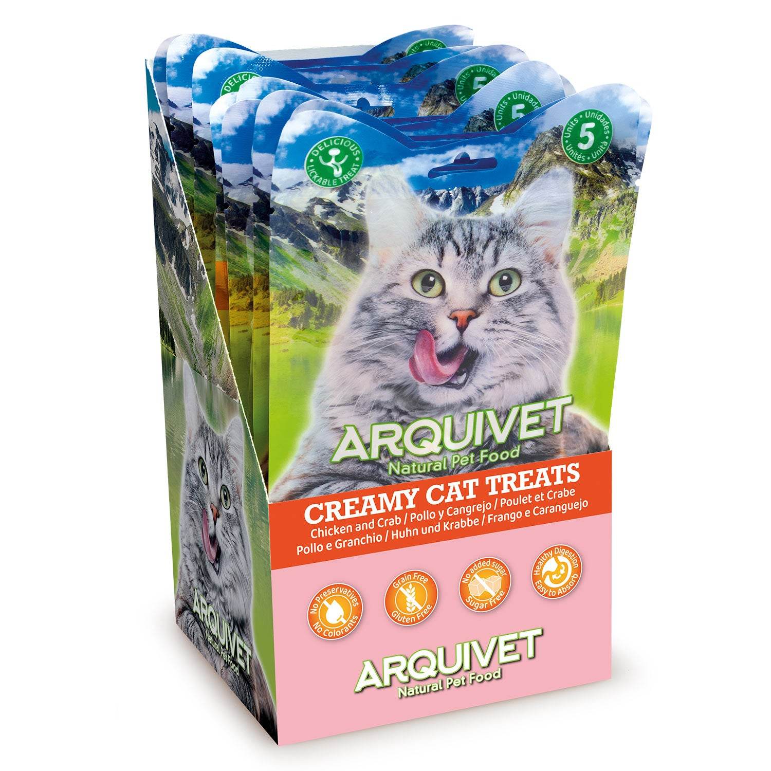 arquivet-creamy-poulet-crabe-friandise-chat-cr-meuse-5x14-g-87-viande image 3