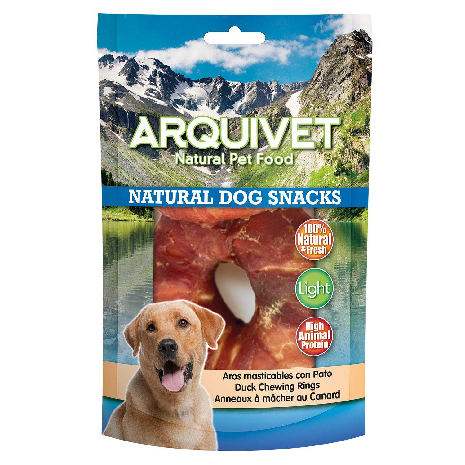 arquivet-chewy-duck-rings-friandise-canard-600-g image 1