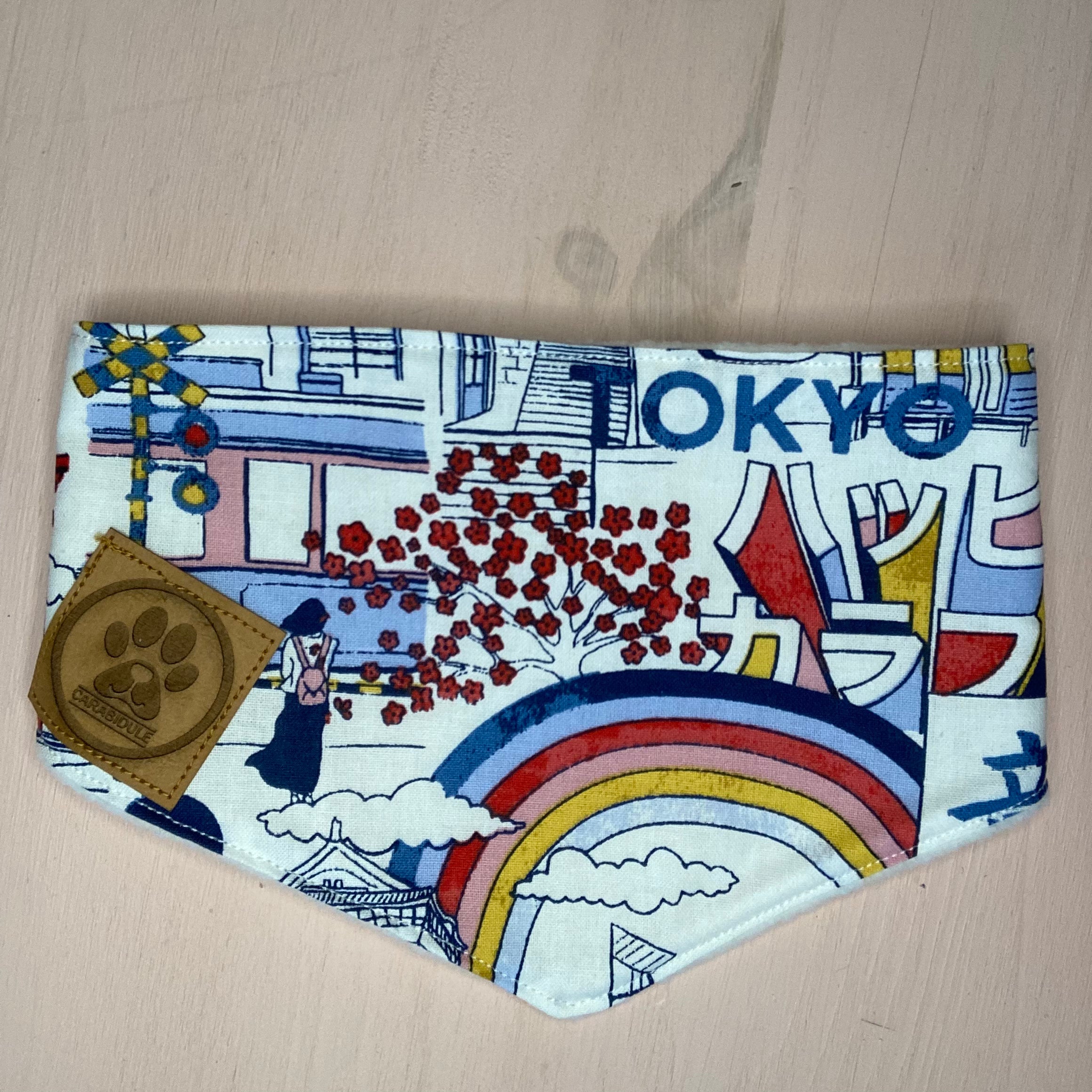 carabidule-les-l-gers-tokyo-bandana-chien-r-versible-taille-m image 1