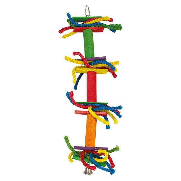 arquivet-n-uds-cloche-jouet-oiseau-bois-13-x-45-cm-couleurs image 1