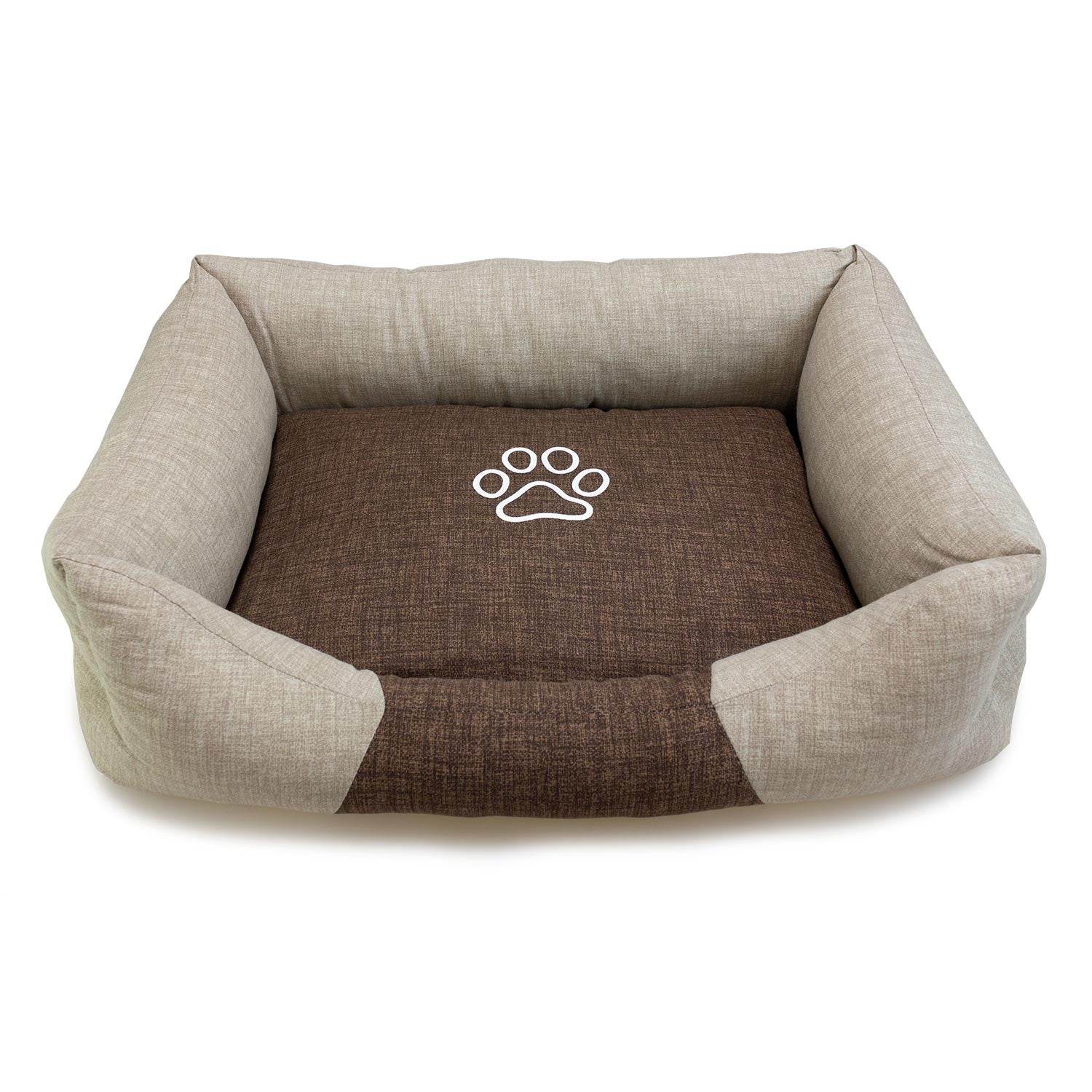 arquivet-panier-chien-carr-marron-beige-patte-70x55-cm image 4