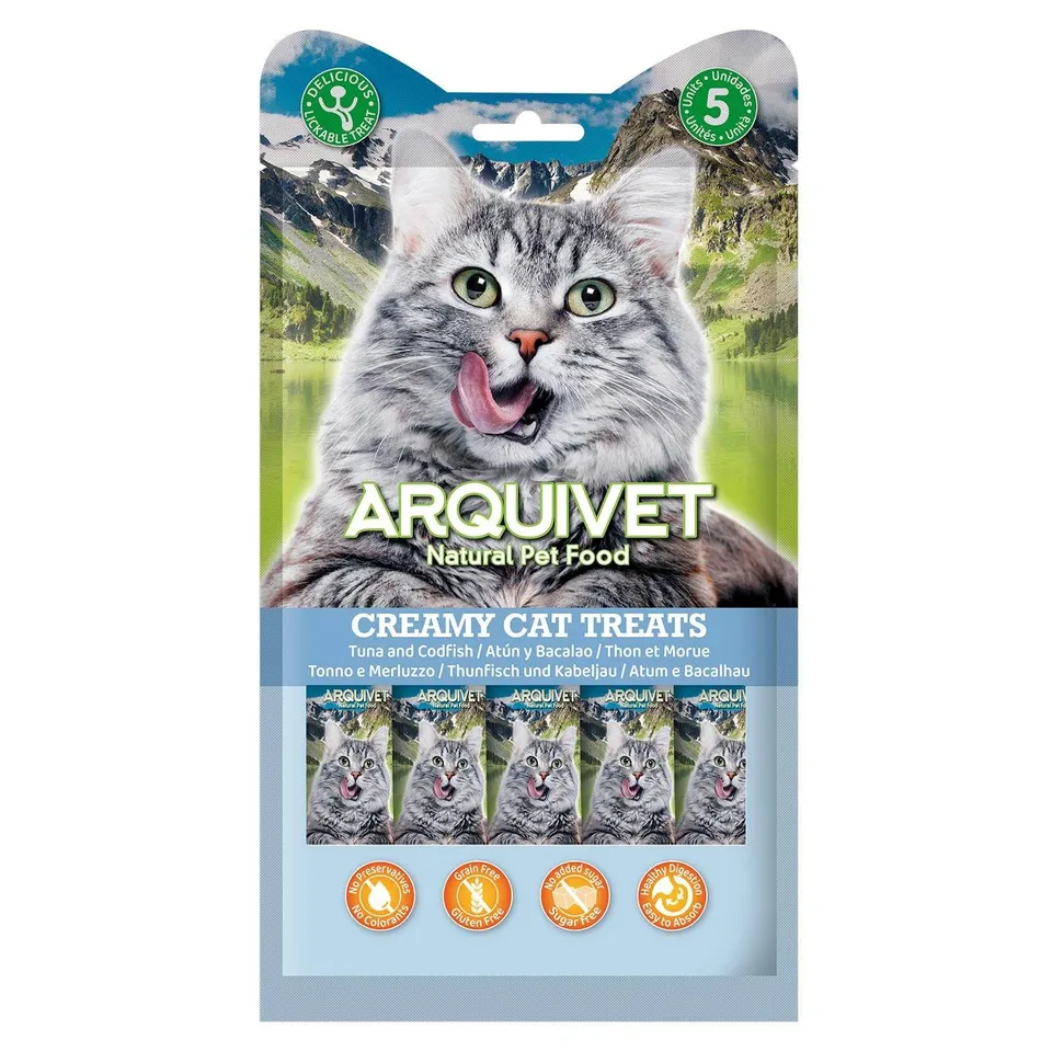 arquivet-creamy-snack-chat-thon-cabillaud-5x14-g image 1