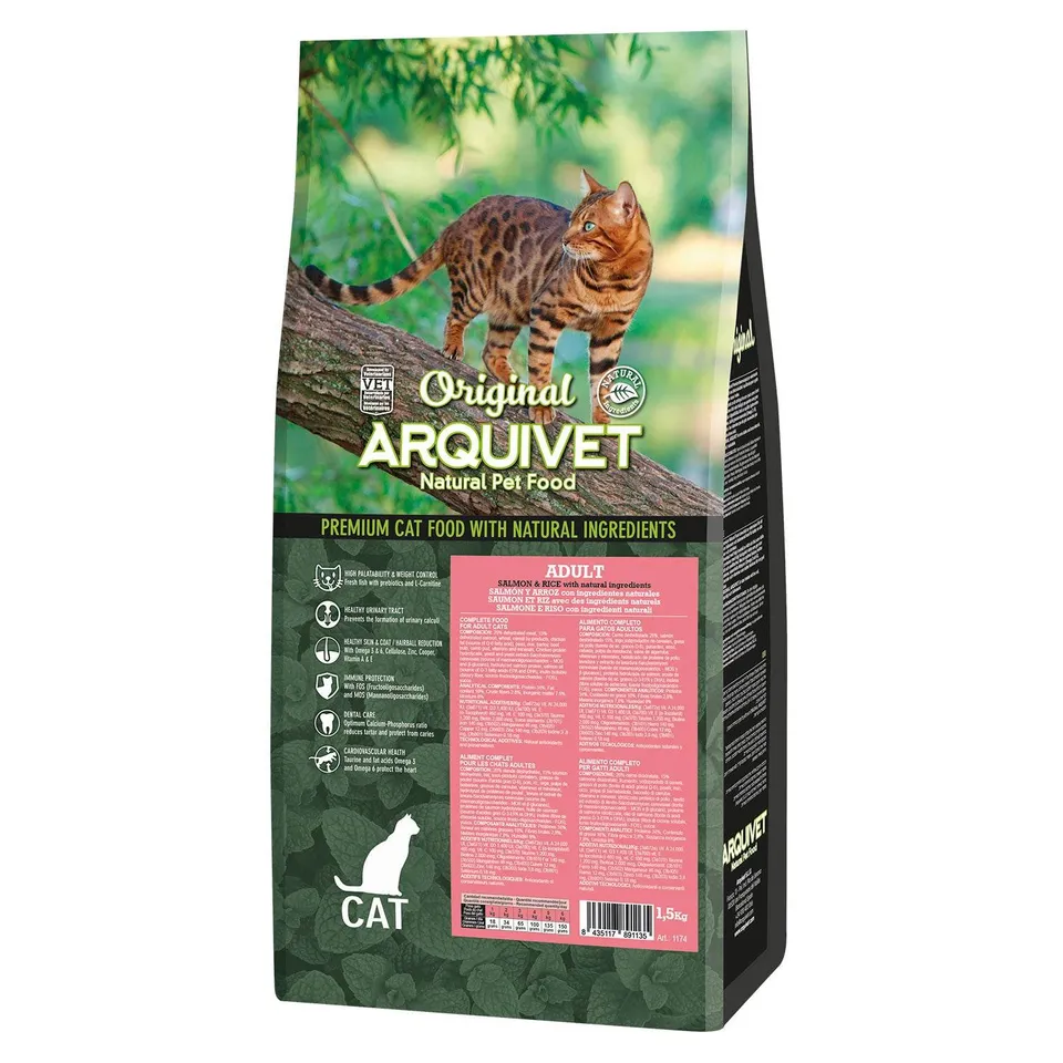 arquivet-original-croquettes-chat-saumon-riz-1-5-kg-adulte image 1