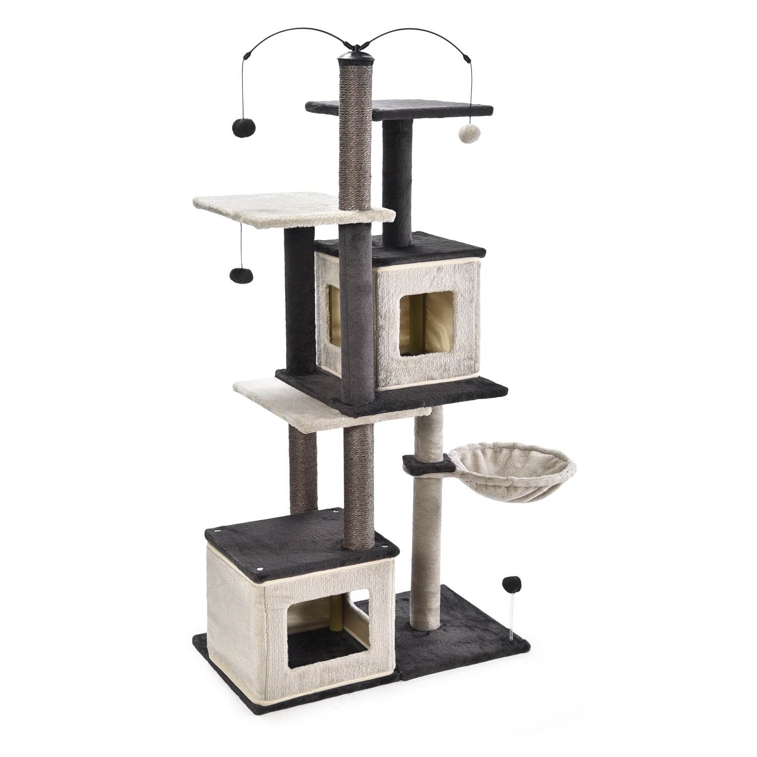 arquivet-mobility-arbre-chat-3-niveaux-138-cm-beige image 1