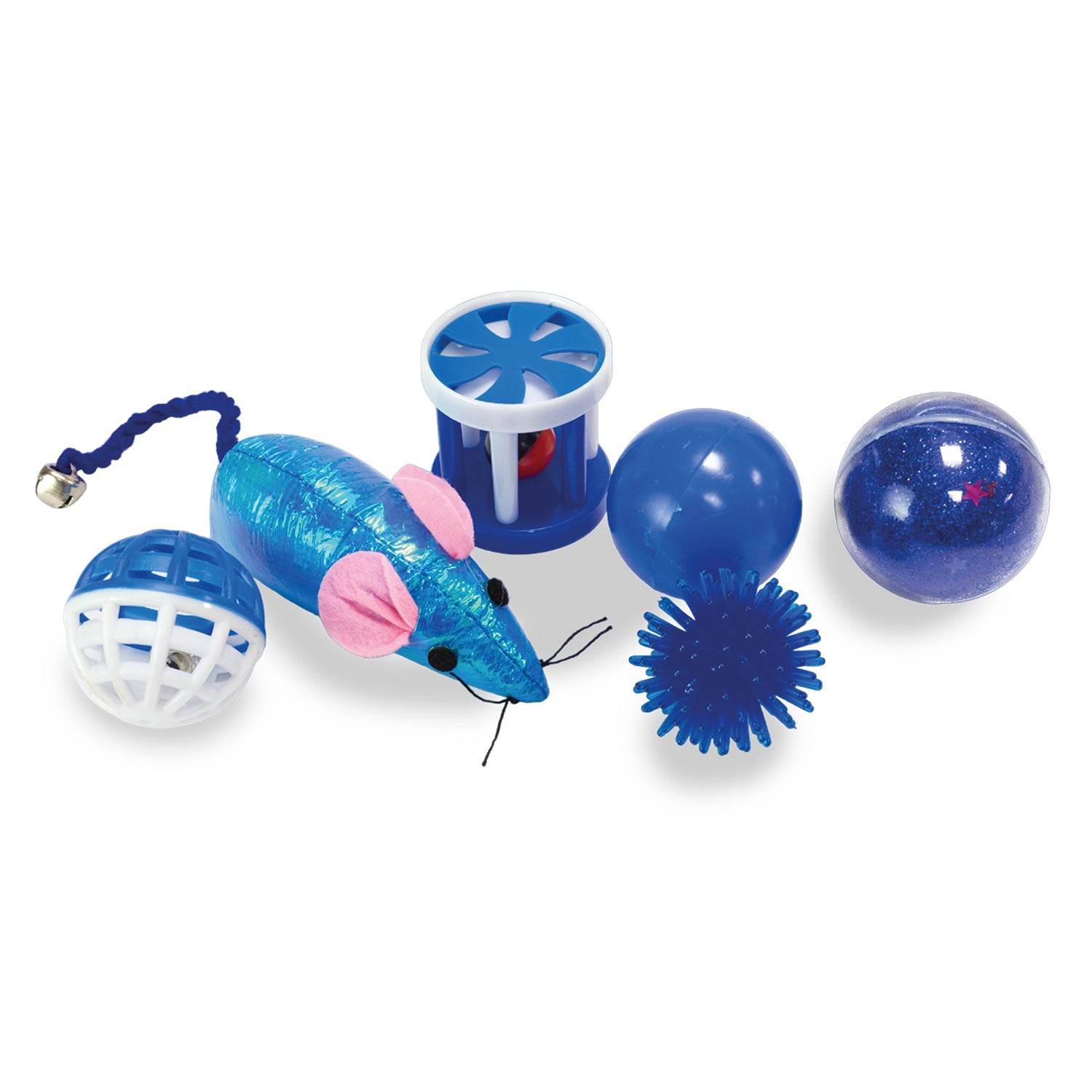arquivet-kit-6-jouets-chat-bleus-assortiment image 2