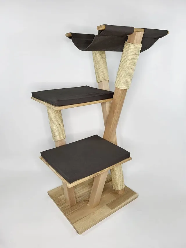 chat-perch-belladone-arbre-chat-bois-130cm-hamac-50x40cm image 1