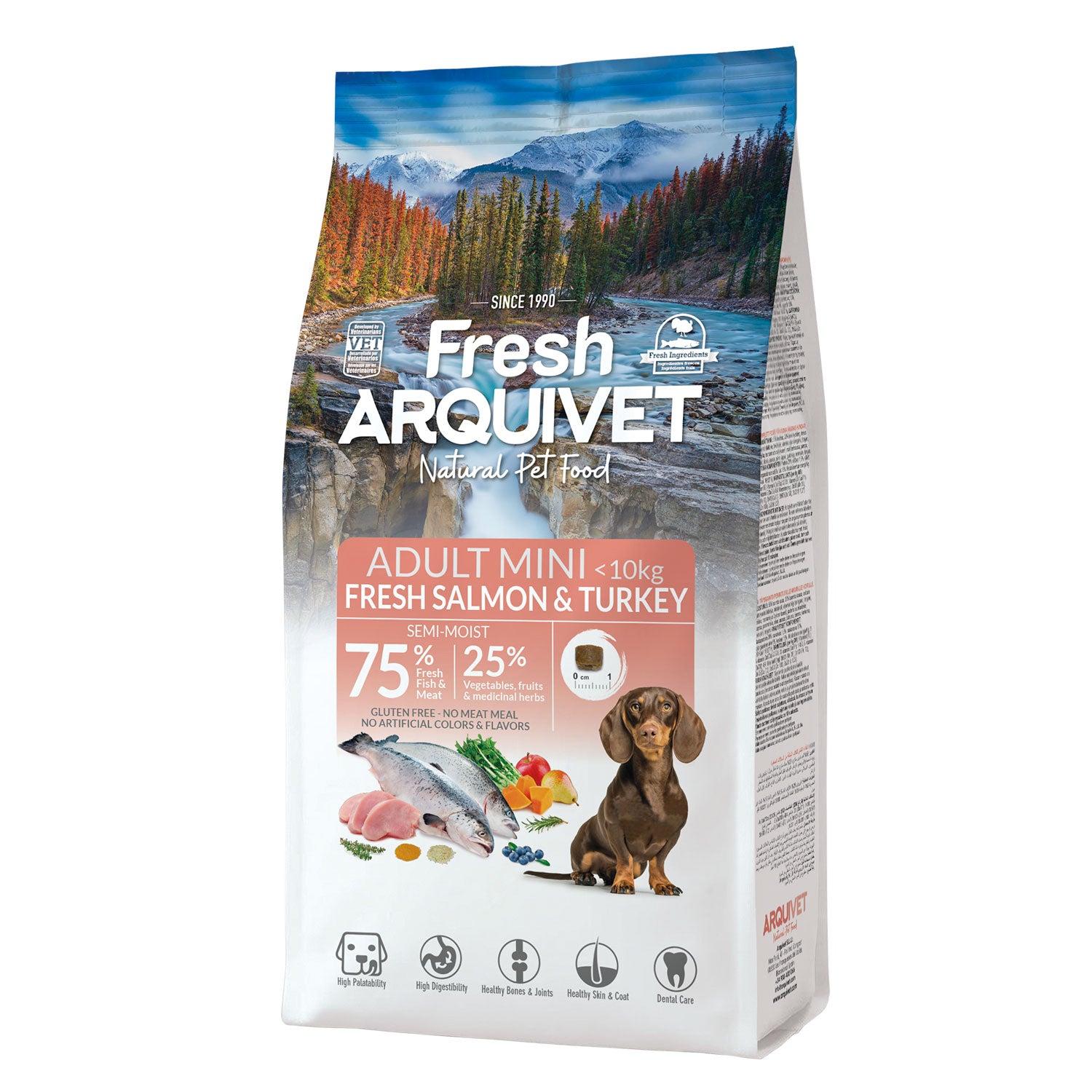 arquivet-fresh-croquette-chien-mini-saumon-dinde-1kg-sans-gluten image 2