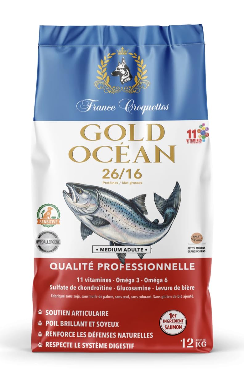 france-croquettes-gold-oc-an-croquettes-saumon-12-kg-hypoallerg-nique image 1